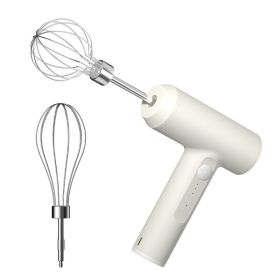 Wireless Electric Food Mixer Portable 3 Speeds Egg Beater Baking Dough Cake Cream Mixer Kitchen Tools - White