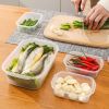 3pcs Fresh-keeping Box; Sealed Box; Refrigerator Storage Box; Fruit And Vegetable Food Finishing Storage Box; Kitchen Supplies - S+M+L (3pcs)