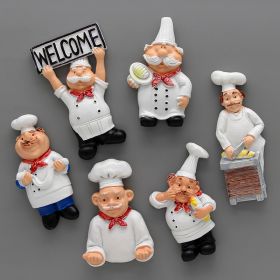 6pcs, Cute Cartoon Chef Refrigerator Magnets - 3D Magnetic Stickers for Kitchen Decoration and Home Decor - Perfect Birthday Gift - 6pcs