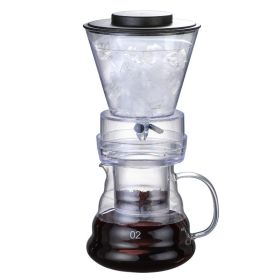 Cold Brew Container 500ml Coffee Maker Adjustable Ice Drip Glass Cold Dripper Coffee Machine for Cold Brew Coffee - black