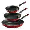 Tramontina Everyday 3 Pk Aluminum Nonstick Fry Pans Metallic Red - Tramontina