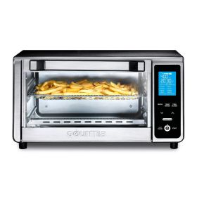 Digital 4-Slice Toaster Oven Air Fryer with 11 Cooking Functions Stainless Steel Gray - Gray