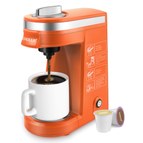 CHULUX Coffee Maker Single-Serve Coffee Machine for Capsule,Orange - Orange