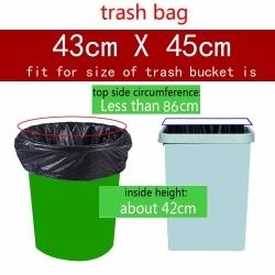 100pcs Black Collect Garbage Bags Disposable Use Trash Bags - 43x45cm   100 pcs