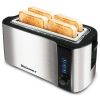 Elite Gourmet ECT-3100 New Stainless Steel 4 Slice Long Slot Toaster - Elite Gourmet