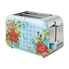 The Pioneer Woman Sweet Rose 2-Slice Toaster, Blue, New - The Pioneer Woman