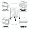 Desserts Make Cake Pans 10 Sheet Aluminum Rolling Bakery Pan Rack - Silver - Aluminum