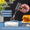 Wireless Electric Food Mixer Portable 3 Speeds Egg Beater Baking Dough Cake Cream Mixer Kitchen Tools - Pink