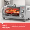 Crisp 'N Bake Air Fry 4-Slice Toaster Oven, Silver & Black - Silver & Black