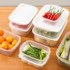 3pcs Fresh-keeping Box; Sealed Box; Refrigerator Storage Box; Fruit And Vegetable Food Finishing Storage Box; Kitchen Supplies - S+M+L (3pcs)