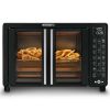 Gourmia Digital French Door Air Fryer Toaster Oven, Black - black