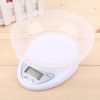 5kg/1g Portable Digital Scale LED Electronic Scales Postal Food Balance Measuring Weight Kitchen LED Electronic Scales - as pic