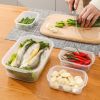 3pcs Fresh-keeping Box; Sealed Box; Refrigerator Storage Box; Fruit And Vegetable Food Finishing Storage Box; Kitchen Supplies - S+M+L (3pcs)