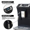 Espresso Machine with Milk Frother - Fully Automatic for Perfect Coffee, Black - Black