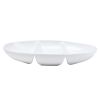 Better Homes & Gardens- Porcelain Oval-shape Divided Bowl, White - Better Homes & Gardens