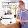 Kitchen White 20 24 26 QT Stainless Steel Chicken Electric Turkey Roaster With See-through Lid - as Pic