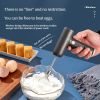 Wireless Electric Food Mixer Portable 3 Speeds Egg Beater Baking Dough Cake Cream Mixer Kitchen Tools - Black