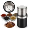 1pc Automatic Grinder; Detachable Washable Design Garlic Herbal Grain Spice Grinder; Electric Coffee Bean Grinders - Black