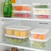 3pcs Fresh-keeping Box; Sealed Box; Refrigerator Storage Box; Fruit And Vegetable Food Finishing Storage Box; Kitchen Supplies - S+M+L (3pcs)