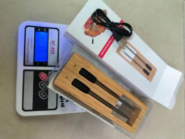 Wireless Bluetooth Barbecue Kitchen Food Thermometer (Option: Bamboo Double Needle)