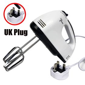 Multifunctional 7 Speed Mini Mixer Electric Food Blender Handheld Mixer Egg Beater Automatic Cream Food Cake Baking Dough Mixer (Plug: UK)