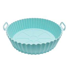 1/2pcs Air Fryer Silicone Pot; Reusable Air Fryer Liners; Silicone Air Fryer Basket; Food Safe Air Fryer Accessories (Color: Light Blue)